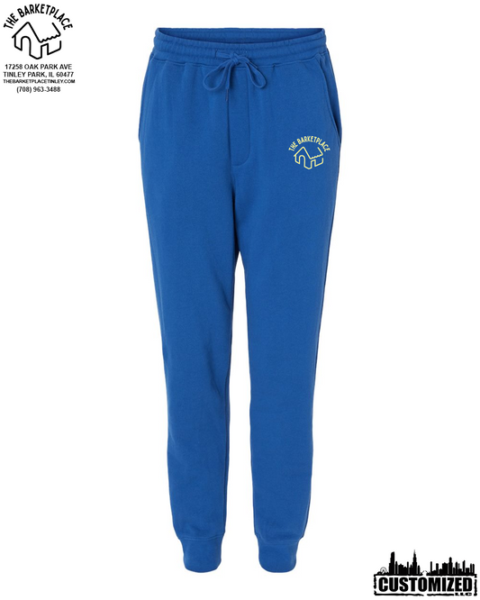 The Barketplace Midweight Fleece Pants w/Pockets (Yellow Logo) - Royal