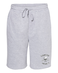 To The Point Tattoo "OG" Midweight Fleece Shorts w/Pockets - Grey Heather