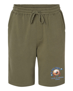 To The Point Piercing Studio Midweight Fleece Shorts w/Pockets - Army Green