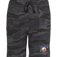 To The Point Piercing Studio Midweight Fleece Shorts w/Pockets - Black Camo