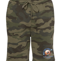 To The Point Piercing Studio Midweight Fleece Shorts w/Pockets - Forest Camo