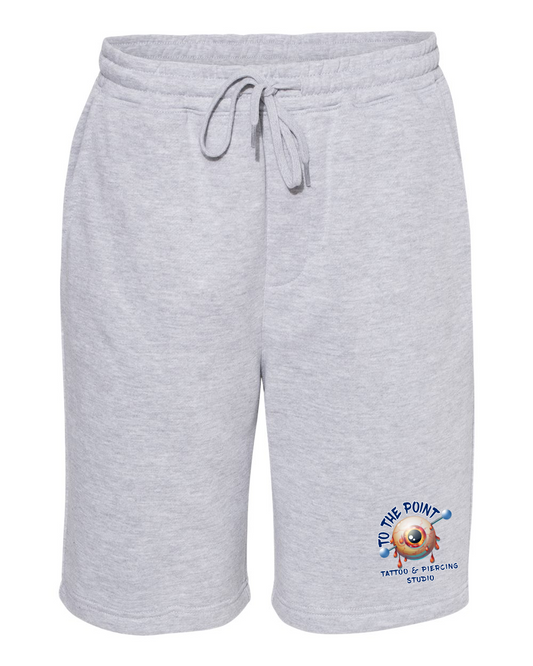 To The Point Piercing Studio Midweight Fleece Shorts w/Pockets - Grey Heather