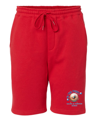To The Point Piercing Studio Midweight Fleece Shorts w/Pockets - Red