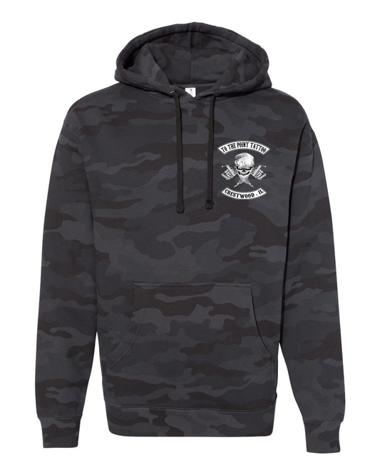 To The Point Tattoo "OG" Heavyweight Hoodie - Black Camo