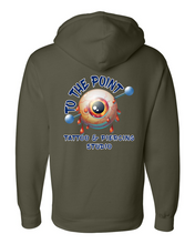Load image into Gallery viewer, To The Point Piercing Studio Heavyweight Hoodie - Army Green