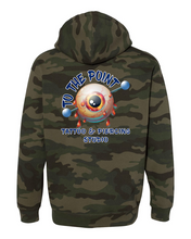 Load image into Gallery viewer, To The Point Piercing Studio Heavyweight Hoodie - Forest Camo