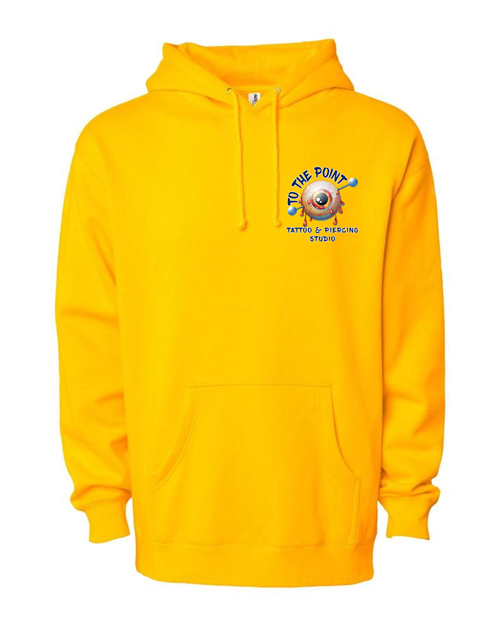 To The Point Piercing Studio Heavyweight Hoodie - Gold