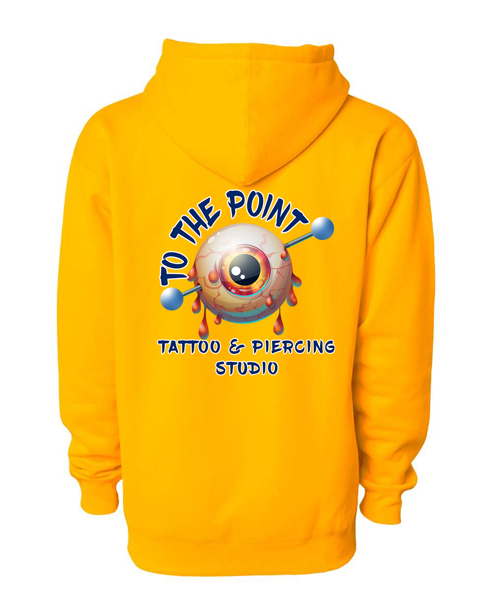 To The Point Piercing Studio Heavyweight Hoodie - Gold