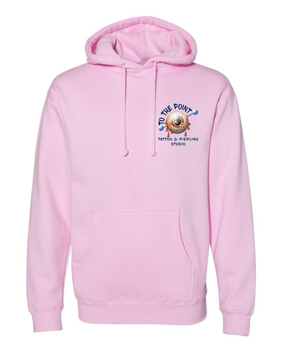 To The Point Piercing Studio Heavyweight Hoodie - Light Pink