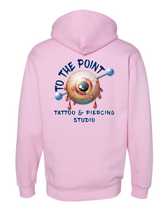 To The Point Piercing Studio Heavyweight Hoodie - Light Pink