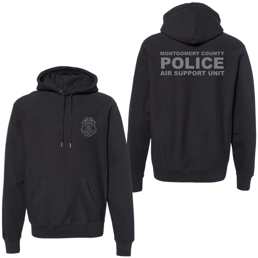 MCPD ASU Premium Heavyweight Cross-Grain Hoodie - Black