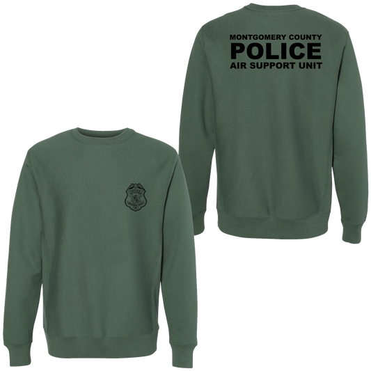 MCPD ASU Premium Heavyweight Cross-Grain Crewneck - Alpine Green