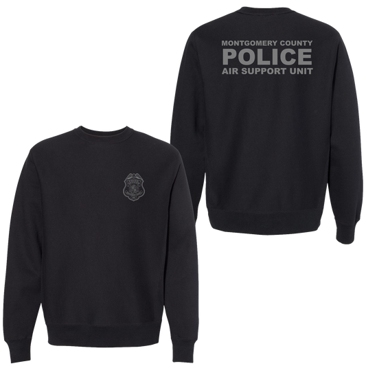 MCPD ASU Premium Heavyweight Cross-Grain Crewneck - Black