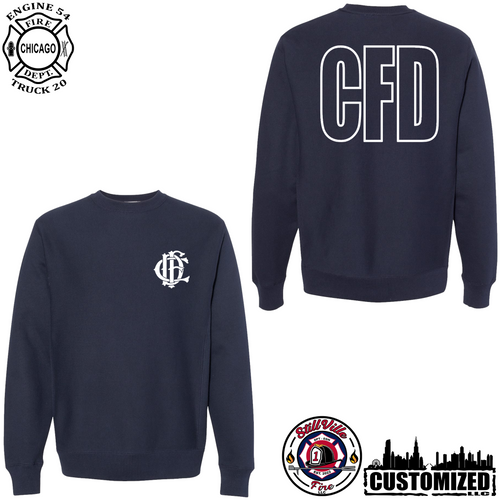 CFD Scramble Premium Cross-Grain Heavyweight Crewneck - Navy