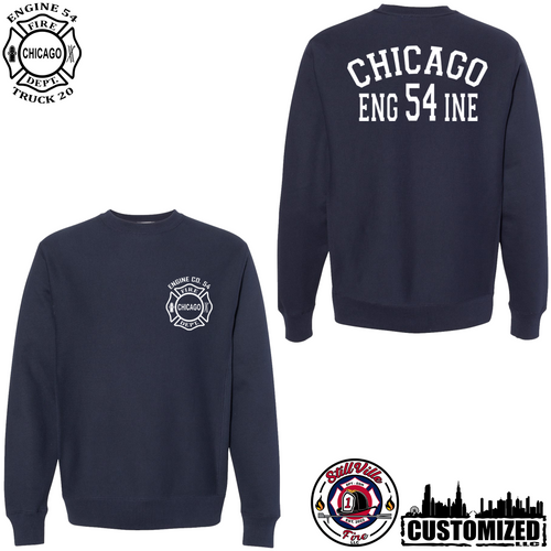 CFD Engine 54 Premium Cross-Grain Heavyweight Crewneck - Navy