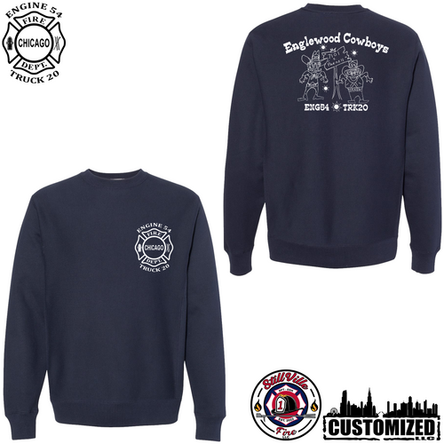 CFD Englewood Cowboys Premium Cross-Grain Heavyweight Crewneck - Navy
