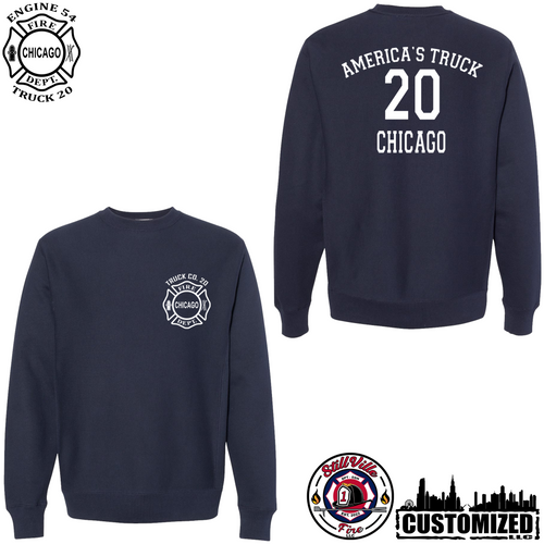 CFD Truck 20 Premium Cross-Grain Heavyweight Crewneck - Navy