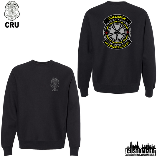 MCPD CRU Premium Heavyweight Cross-Grain Crewneck "Style1" - Black