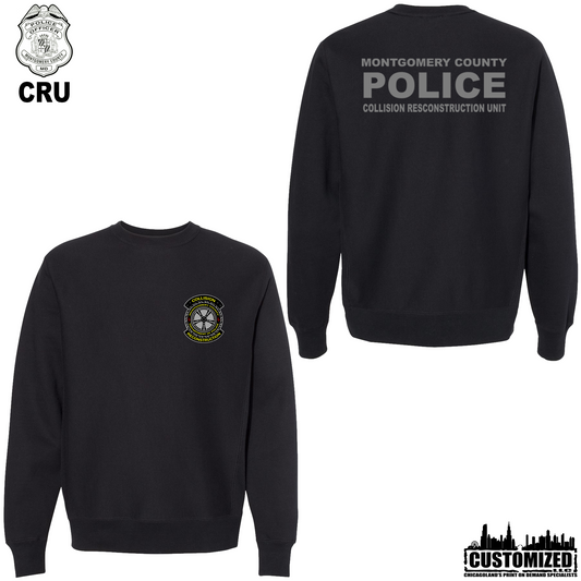 MCPD CRU Premium Heavyweight Cross-Grain Crewneck "Style2" - Black