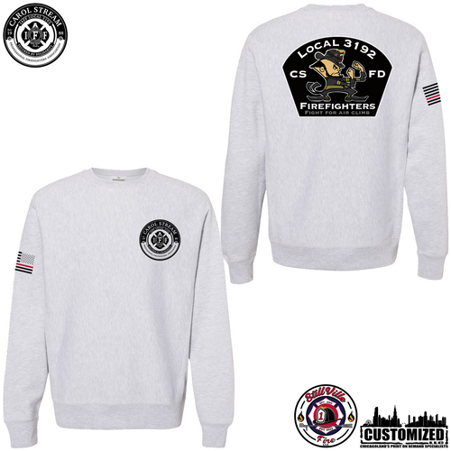 Carol Stream FD Premium Heavyweight Cross-grain Crewneck - Grey Heather