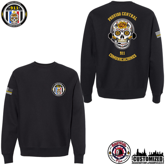 Proviso Central Comm. Premium Heavyweight Cross-grain Crewneck - Black