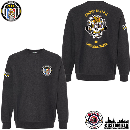 Proviso Central Comm. Premium Heavyweight Cross-grain Crewneck - Charcoal Heather