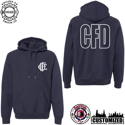 CFD Scramble Premium Cross-Grain Heavyweight Hoodie - Navy