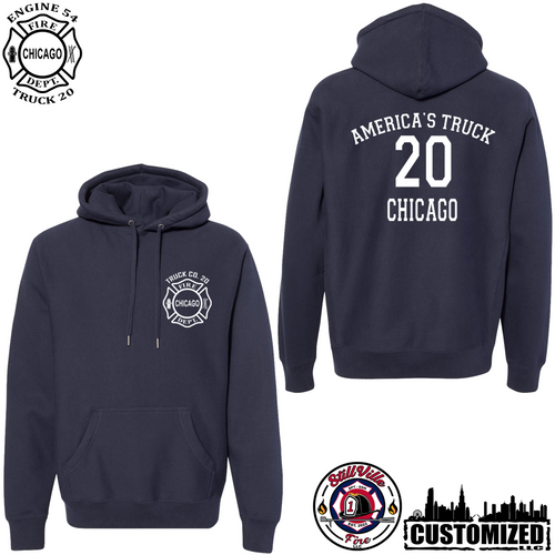 CFD Truck 20 Premium Cross-Grain Heavyweight Hoodie - Navy