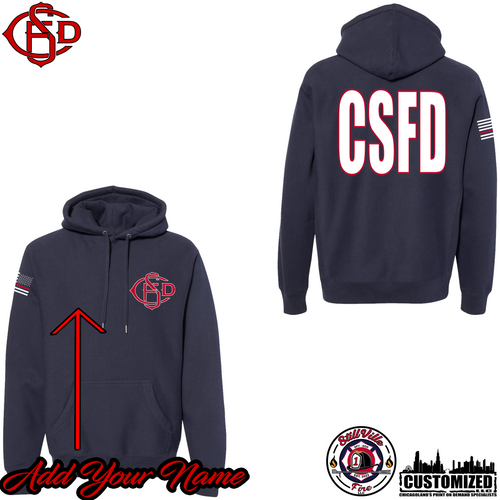 CSFD Embroidered Premium Heavyweight Cross-grain Pullover - Navy