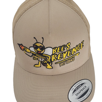 Bee's Revenge "OG"  Hot Honey Embroidered Trucker hat - Khaki