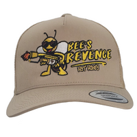 Bee's Revenge "OG"  Hot Honey Embroidered Trucker hat - Khaki