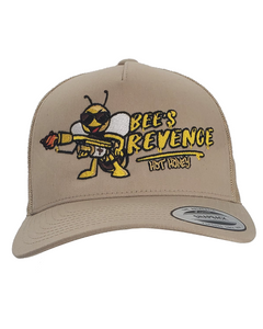 Bee's Revenge "OG"  Hot Honey Embroidered Trucker hat - Khaki