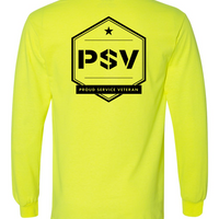 PSV Long Sleeve Gildan shirt - Safety Green