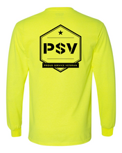 Load image into Gallery viewer, PSV Long Sleeve Gildan shirt - Safety Green