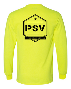 PSV Long Sleeve Gildan shirt - Safety Green
