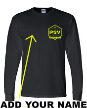 Load image into Gallery viewer, PSV Long Sleeve Gildan shirt - Black