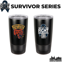 I Kicked Cancer in the Colon 20oz. Stainless Steel Tumbler - Black