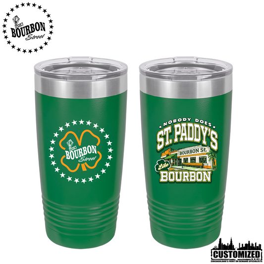 115 Bourbon Street Employee St. Patrick’s Day 20oz Stainless Steel Tumbler – Green