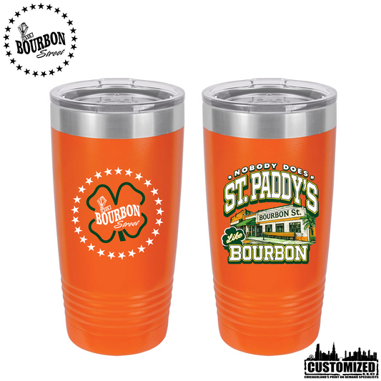 115 Bourbon Street Employee St. Patrick’s Day 20oz Stainless Steel Tumbler – Orange