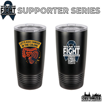 Let's Kick Cancer in the Colon 20oz. Stainless Steel Tumbler - Black