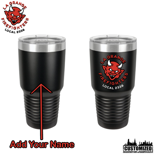 LaGrange FD 30oz Black Stainless Steel Tumbler - 2 Logo Options