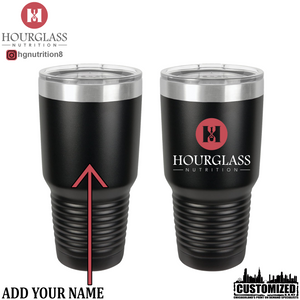 Hourglass Nutrition 30oz. Stainless Steel Tumbler - Black