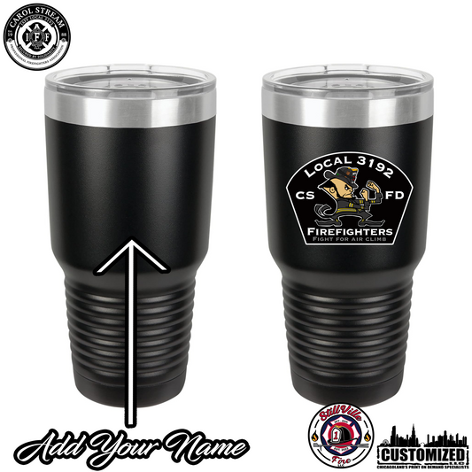 Carol Stream FD 30oz Stainless Steel Tumbler "Style2" - Black