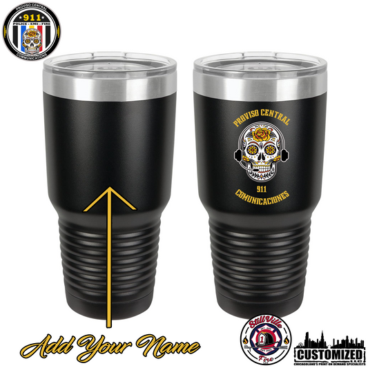 Proviso Central Comm. 30oz Stainless Steel Tumbler Style1 - Black
