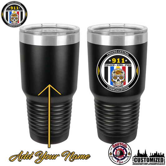 Proviso Central Comm. 30oz Stainless Steel Tumbler Style2 - Black