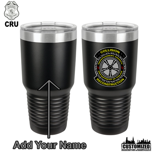 MCPD CRU 30oz Stainless Steel Tumbler "Style2" - Black