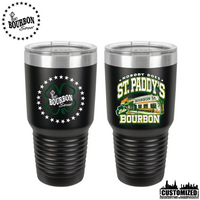 115 Bourbon Street St. Patrick’s Day 30oz Stainless Steel Tumbler – Black