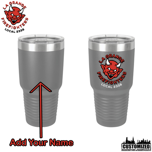 LaGrange FD 30oz Grey Stainless Steel Tumbler - 2 Logo Options