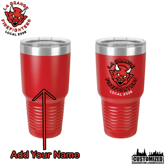 LaGrange FD 30oz Red Stainless Steel Tumbler - 2 Logo Options