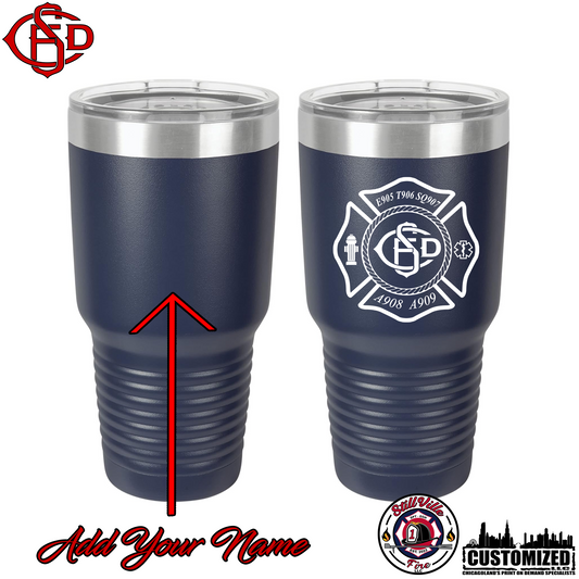 Central Stickney FD 30oz Navy Stainless Steel Tumbler - 4 Logo Options
